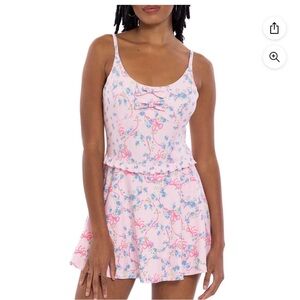 Shabby Chic Pink Floral Ruffled Dress